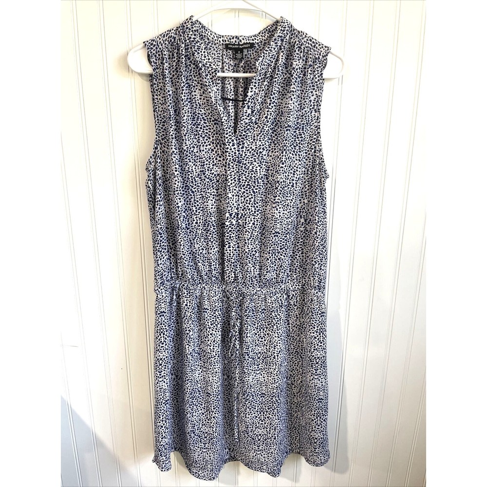 Hilary Radley Dress‎ Womens 8 Floral Chiffon 1/4 Button Up Mini Fit & Flare